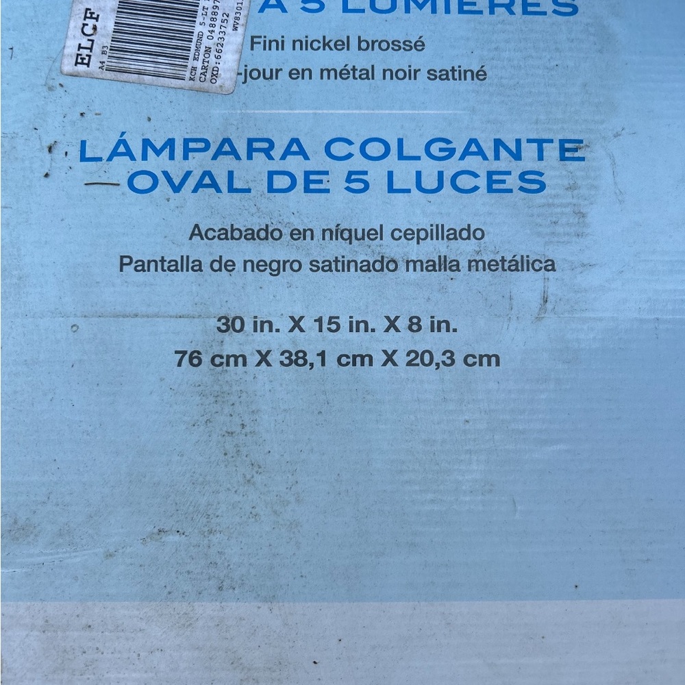 Black overhead dining room light fixture